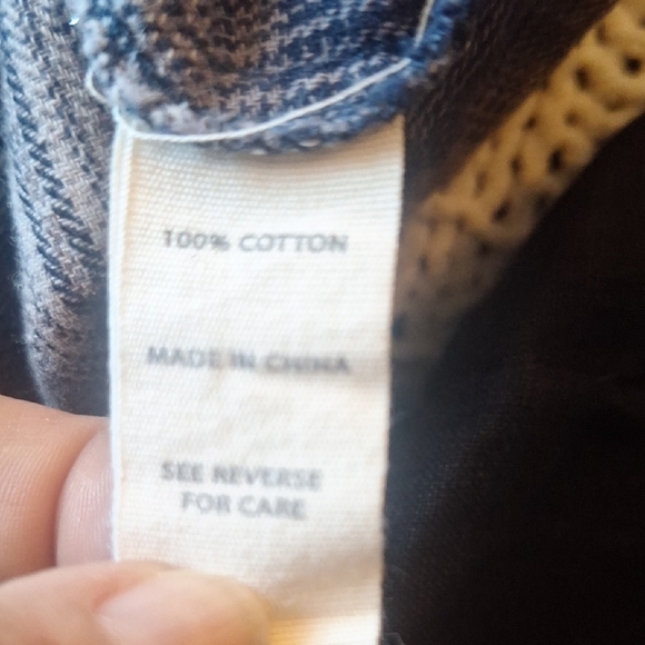 Guilded Intent Blue Plaid Button Down Shirt Size L - Picture 7 of 7